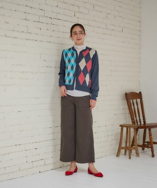 CARA O CRUZ / キャラ・オ・クルス カーディガン・ボレロ | 洗える アーガイルカーディガン | 詳細10
