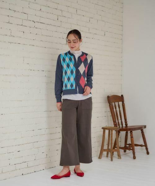 CARA O CRUZ / キャラ・オ・クルス カーディガン・ボレロ | 洗える アーガイルカーディガン | 詳細11