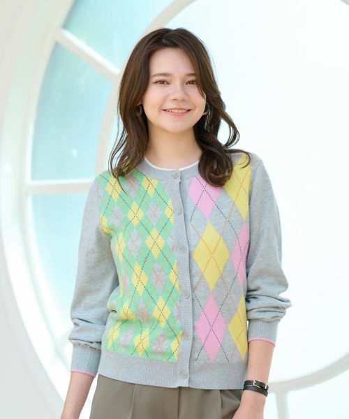 CARA O CRUZ / キャラ・オ・クルス カーディガン・ボレロ | 洗える アーガイルカーディガン | 詳細16