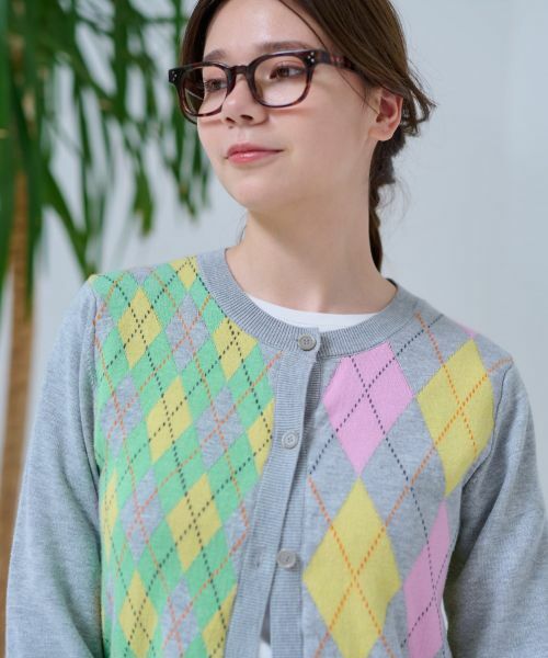 CARA O CRUZ / キャラ・オ・クルス カーディガン・ボレロ | 洗える アーガイルカーディガン | 詳細26