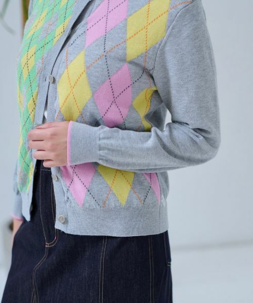 CARA O CRUZ / キャラ・オ・クルス カーディガン・ボレロ | 洗える アーガイルカーディガン | 詳細27