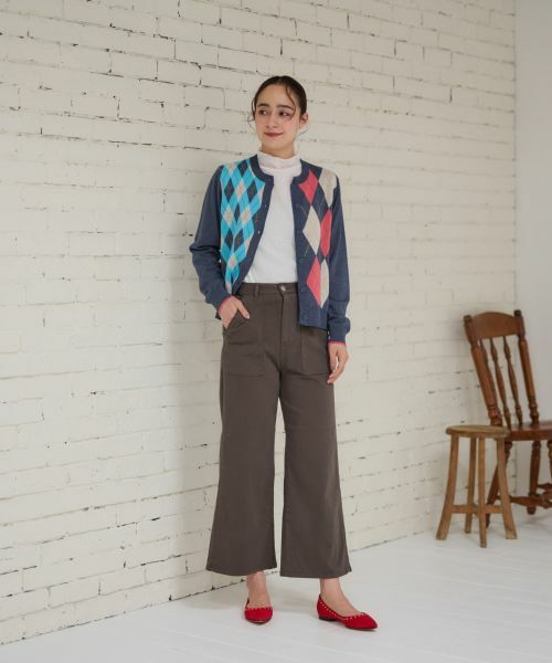CARA O CRUZ / キャラ・オ・クルス カーディガン・ボレロ | 洗える アーガイルカーディガン | 詳細7