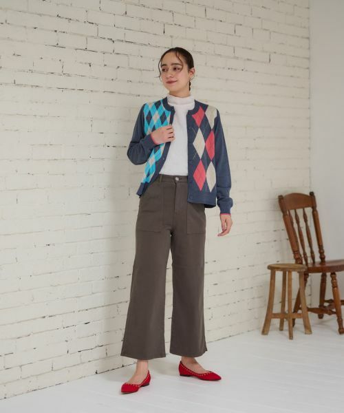 CARA O CRUZ / キャラ・オ・クルス カーディガン・ボレロ | 洗える アーガイルカーディガン | 詳細8