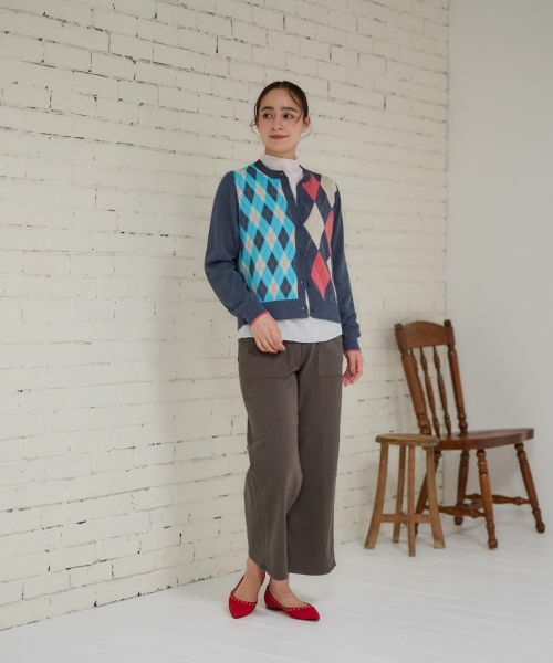 CARA O CRUZ / キャラ・オ・クルス カーディガン・ボレロ | 洗える アーガイルカーディガン | 詳細9