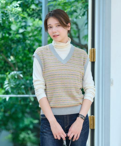 CARA O CRUZ / キャラ・オ・クルス テーラードジャケット | 洗える 前ジャカードニットベスト | 詳細10