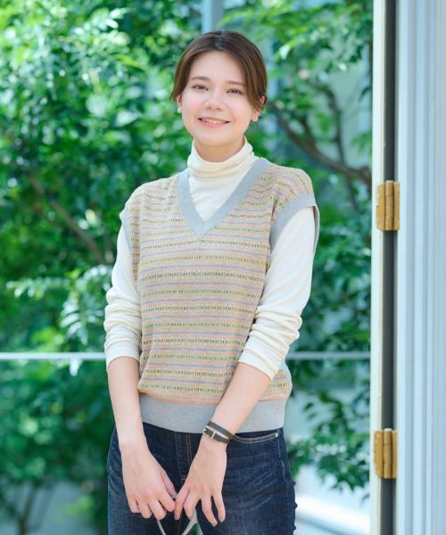 CARA O CRUZ / キャラ・オ・クルス テーラードジャケット | 洗える 前ジャカードニットベスト | 詳細11
