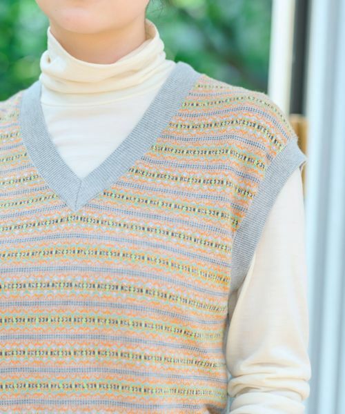 CARA O CRUZ / キャラ・オ・クルス テーラードジャケット | 洗える 前ジャカードニットベスト | 詳細23