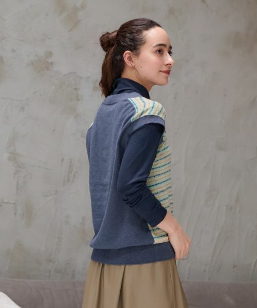 CARA O CRUZ / キャラ・オ・クルス テーラードジャケット | 洗える 前ジャカードニットベスト | 詳細3