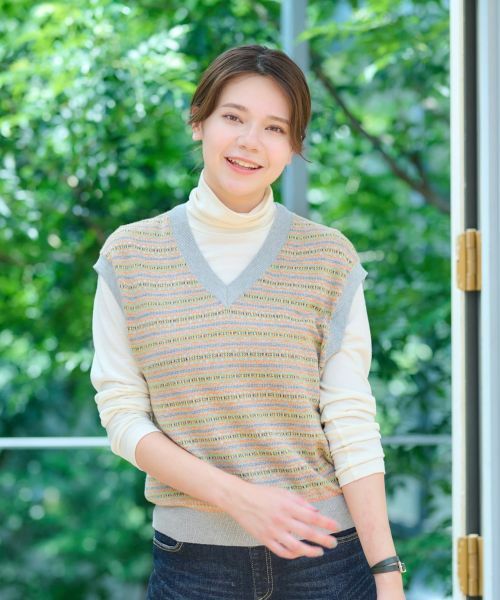 CARA O CRUZ / キャラ・オ・クルス テーラードジャケット | 洗える 前ジャカードニットベスト | 詳細9