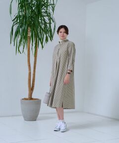 CARA O CRUZ / キャラ・オ・クルス ドレス | 洗える ストライプシャツワンピース
