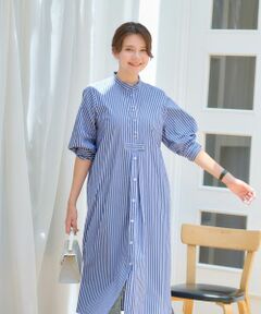 CARA O CRUZ / キャラ・オ・クルス ドレス | 洗える ストライプシャツワンピース