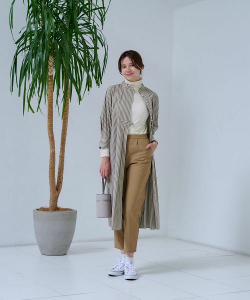 CARA O CRUZ / キャラ・オ・クルス ドレス | 洗える ストライプシャツワンピース | 詳細20