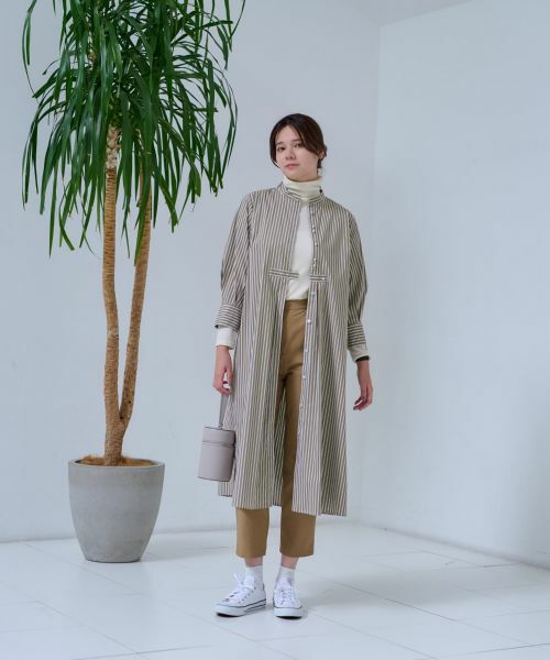 CARA O CRUZ / キャラ・オ・クルス ドレス | 洗える ストライプシャツワンピース | 詳細22