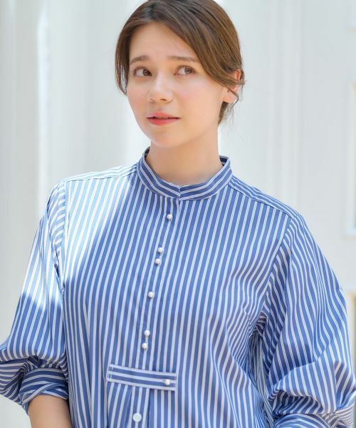 CARA O CRUZ / キャラ・オ・クルス ドレス | 洗える ストライプシャツワンピース | 詳細24