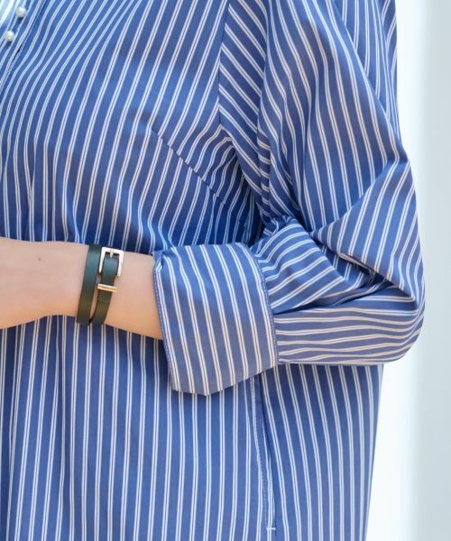 CARA O CRUZ / キャラ・オ・クルス ドレス | 洗える ストライプシャツワンピース | 詳細26