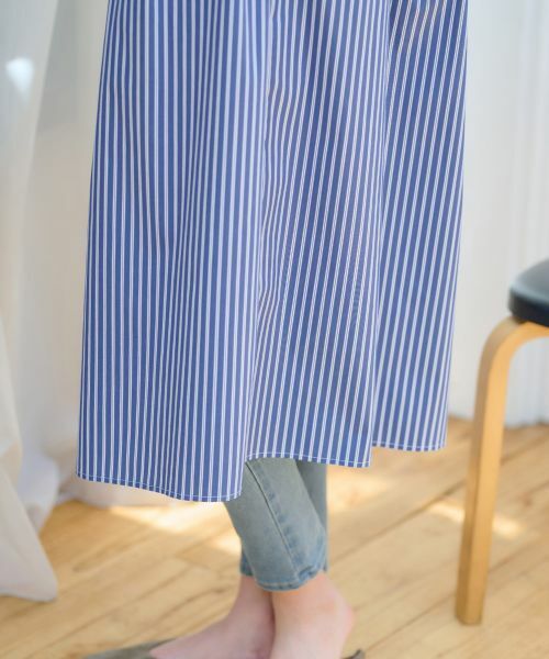 CARA O CRUZ / キャラ・オ・クルス ドレス | 洗える ストライプシャツワンピース | 詳細27