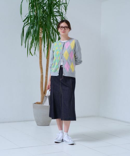 CARA O CRUZ / キャラ・オ・クルス ミニ・ひざ丈スカート | 洗える デニム風フレアスカート | 詳細15