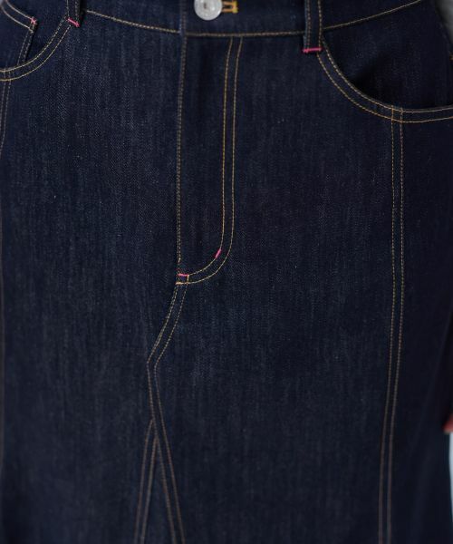 CARA O CRUZ / キャラ・オ・クルス ミニ・ひざ丈スカート | 洗える デニム風フレアスカート | 詳細22