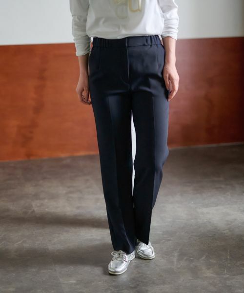 CARA O CRUZ / キャラ・オ・クルス その他パンツ | 洗える後ろウエストゴムパンツ | 詳細1