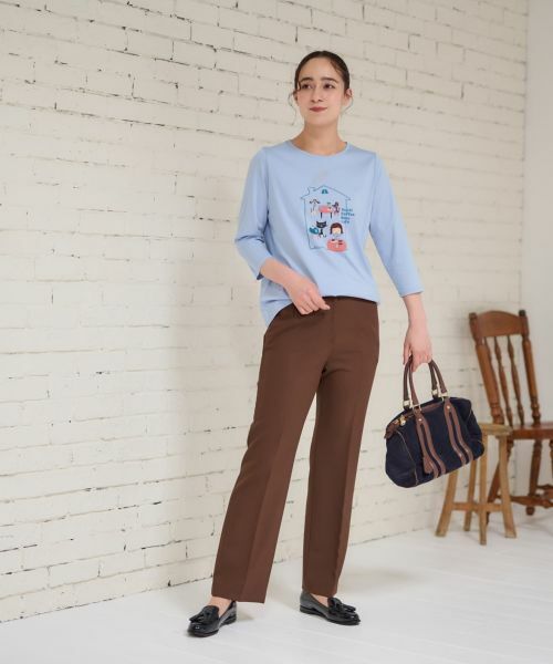 CARA O CRUZ / キャラ・オ・クルス その他パンツ | 洗える後ろウエストゴムパンツ | 詳細11