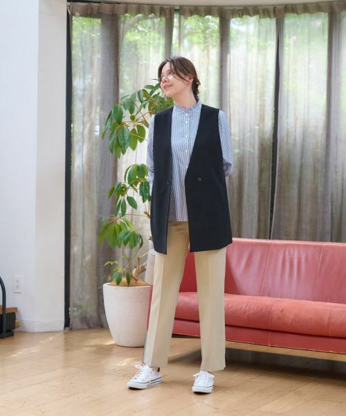 CARA O CRUZ / キャラ・オ・クルス その他パンツ | 洗える後ろウエストゴムパンツ | 詳細18