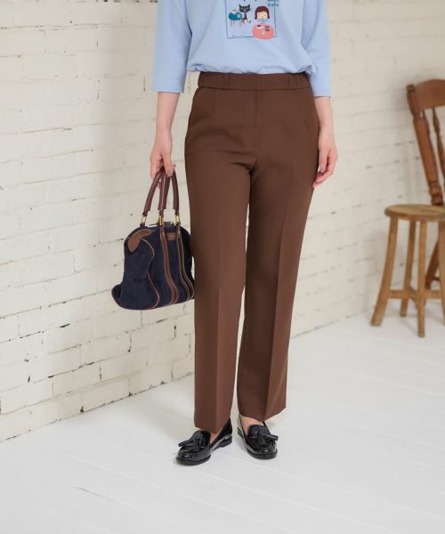 CARA O CRUZ / キャラ・オ・クルス その他パンツ | 洗える後ろウエストゴムパンツ | 詳細7