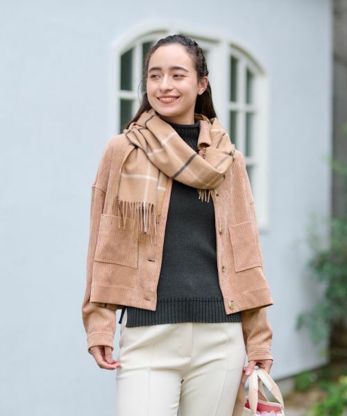 CARA O CRUZ / キャラ・オ・クルス シャツ・ブラウス | 洗える コーデュロイジャケット【ピンクリボン】【セットアップ】 | 詳細14