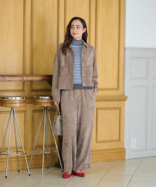 CARA O CRUZ / キャラ・オ・クルス シャツ・ブラウス | 洗える コーデュロイジャケット【ピンクリボン】【セットアップ】 | 詳細28