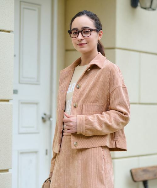 CARA O CRUZ / キャラ・オ・クルス シャツ・ブラウス | 洗える コーデュロイジャケット【ピンクリボン】【セットアップ】 | 詳細5