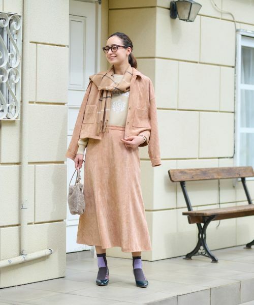 CARA O CRUZ / キャラ・オ・クルス シャツ・ブラウス | 洗える コーデュロイジャケット【ピンクリボン】【セットアップ】 | 詳細7