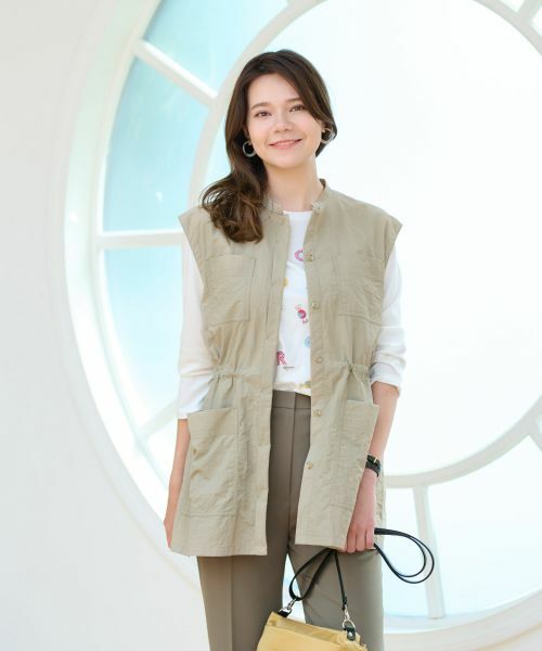 CARA O CRUZ / キャラ・オ・クルス テーラードジャケット | 【撥水 洗える】ドロストベスト | 詳細1