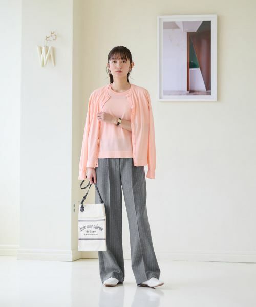 CARA O CRUZ / キャラ・オ・クルス その他パンツ | 洗える 後ろウエストゴムストライプパンツ | 詳細26