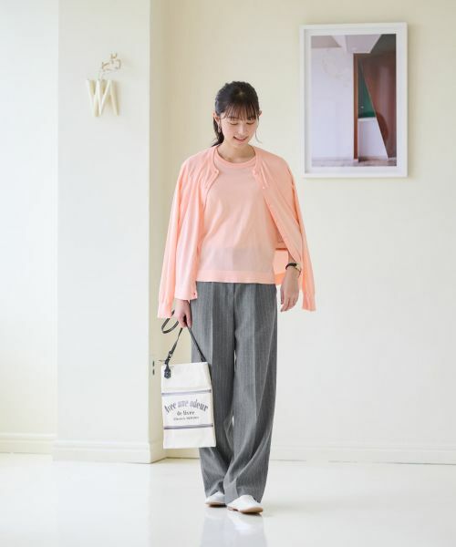 CARA O CRUZ / キャラ・オ・クルス その他パンツ | 洗える 後ろウエストゴムストライプパンツ | 詳細27