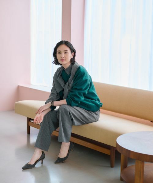 CARA O CRUZ / キャラ・オ・クルス その他パンツ | 洗える 後ろウエストゴムストライプパンツ | 詳細8