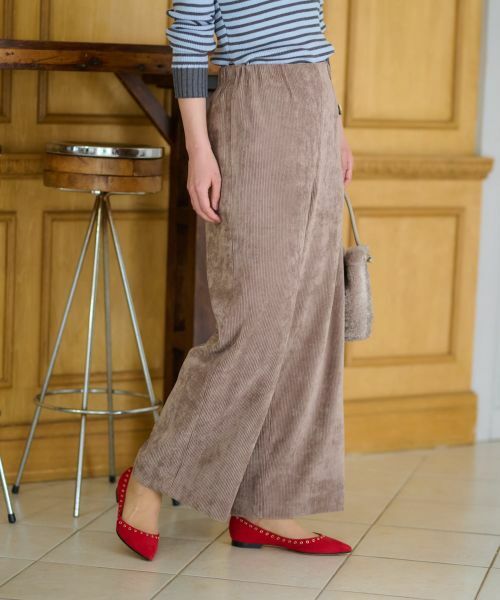 CARA O CRUZ / キャラ・オ・クルス その他パンツ | 洗える ウエスト伸縮コーデュロイパンツ【セットアップ】 | 詳細2