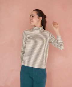 CARA O CRUZ / キャラ・オ・クルス カットソー | 洗える タートルネックボーダーカットソー