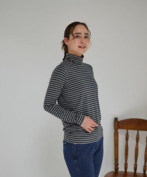 CARA O CRUZ / キャラ・オ・クルス カットソー | 洗える タートルネックボーダーカットソー | 詳細10
