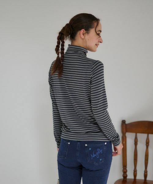 CARA O CRUZ / キャラ・オ・クルス カットソー | 洗える タートルネックボーダーカットソー | 詳細11