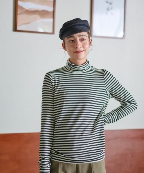 CARA O CRUZ / キャラ・オ・クルス カットソー | 洗える タートルネックボーダーカットソー | 詳細18