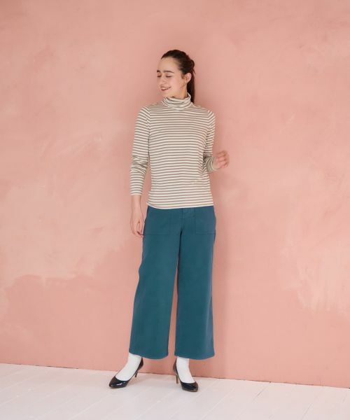 CARA O CRUZ / キャラ・オ・クルス カットソー | 洗える タートルネックボーダーカットソー | 詳細2