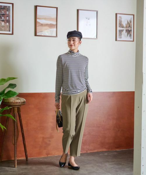 CARA O CRUZ / キャラ・オ・クルス カットソー | 洗える タートルネックボーダーカットソー | 詳細24