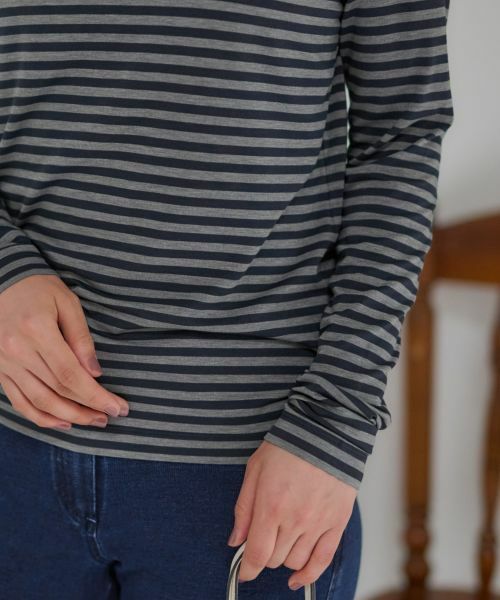 CARA O CRUZ / キャラ・オ・クルス カットソー | 洗える タートルネックボーダーカットソー | 詳細28
