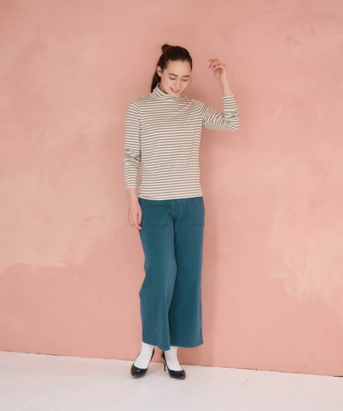CARA O CRUZ / キャラ・オ・クルス カットソー | 洗える タートルネックボーダーカットソー | 詳細3