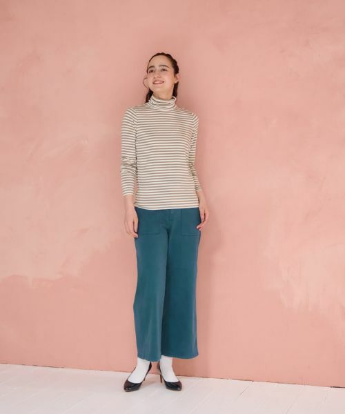 CARA O CRUZ / キャラ・オ・クルス カットソー | 洗える タートルネックボーダーカットソー | 詳細4