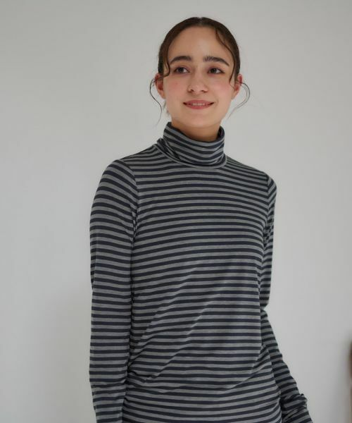 CARA O CRUZ / キャラ・オ・クルス カットソー | 洗える タートルネックボーダーカットソー | 詳細6