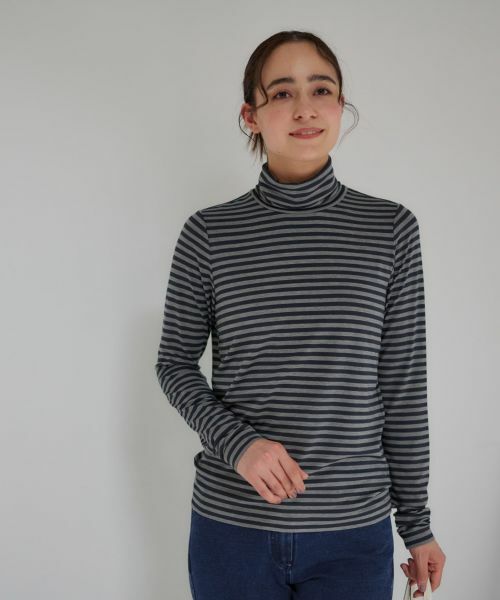 CARA O CRUZ / キャラ・オ・クルス カットソー | 洗える タートルネックボーダーカットソー | 詳細7