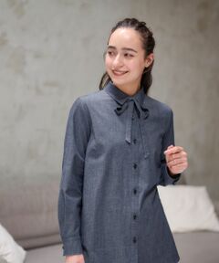 CARA O CRUZ / キャラ・オ・クルス シャツ・ブラウス | 洗える タイ付シャツ【CoC by CARA O CRUZ】