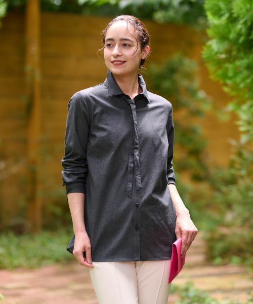 CARA O CRUZ / キャラ・オ・クルス シャツ・ブラウス | 洗える タイ付シャツ【CoC by CARA O CRUZ】 | 詳細11