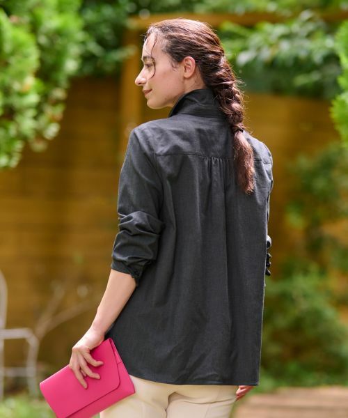 CARA O CRUZ / キャラ・オ・クルス シャツ・ブラウス | 洗える タイ付シャツ【CoC by CARA O CRUZ】 | 詳細15