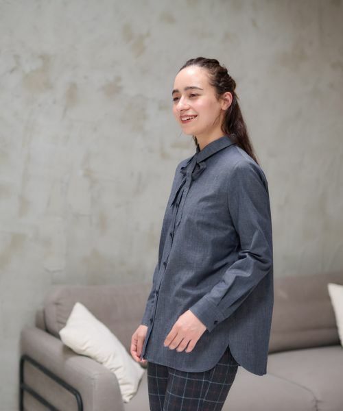 CARA O CRUZ / キャラ・オ・クルス シャツ・ブラウス | 洗える タイ付シャツ【CoC by CARA O CRUZ】 | 詳細25